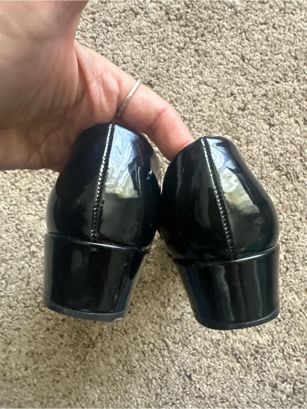 Girls shoeslocker  Black Patent Mary Jane Flats with Buckle ballerina size 3